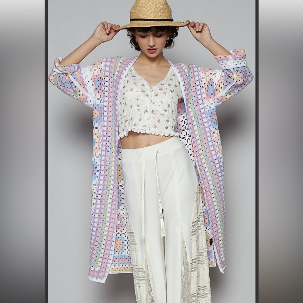 POL Multicolor Crochet Cardigan - Picture 2 of 4
